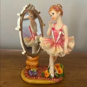 Vintage K’s Collection Ballerina in front of a Mirror Figurine